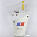 Der Innovationspreis 2018 in der Kategorie Energie & Umwelt. Foto: Bahn-Media Verlag GmbH & Co. KG